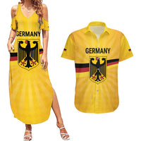Custom Germany Heritage Eagle Couples Matching Summer Maxi Dress and Hawaiian Shirt German Eagle with Flag Design - Wonder Print Shop