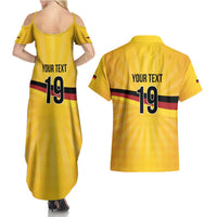 Custom Germany Heritage Eagle Couples Matching Summer Maxi Dress and Hawaiian Shirt German Eagle with Flag Design - Wonder Print Shop