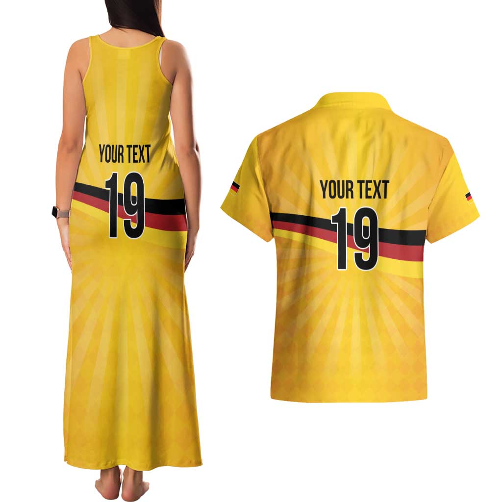 Custom Germany Heritage Eagle Couples Matching Tank Maxi Dress and Hawaiian Shirt German Eagle with Flag Design - Wonder Print Shop