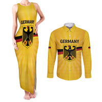Custom Germany Heritage Eagle Couples Matching Tank Maxi Dress and Long Sleeve Button Shirt German Eagle with Flag Design - Wonder Print Shop