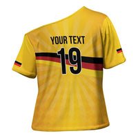 Custom Germany Heritage Eagle Cross Shoulder Shirt German Eagle with Flag Design - Wonder Print Shop