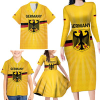 Custom Germany Heritage Eagle Family Matching Long Sleeve Bodycon Dress and Hawaiian Shirt German Eagle with Flag Design - Wonder Print Shop