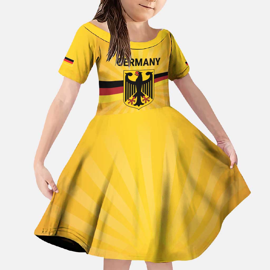 Custom Germany Heritage Eagle Family Matching Off Shoulder Maxi Dress and Hawaiian Shirt German Eagle with Flag Design - Wonder Print Shop