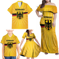 Custom Germany Heritage Eagle Family Matching Off Shoulder Maxi Dress and Hawaiian Shirt German Eagle with Flag Design - Wonder Print Shop