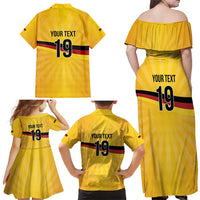 Custom Germany Heritage Eagle Family Matching Off Shoulder Maxi Dress and Hawaiian Shirt German Eagle with Flag Design - Wonder Print Shop