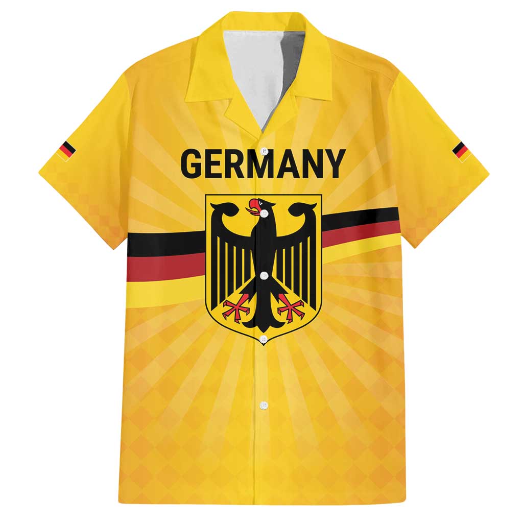 Custom Germany Heritage Eagle Family Matching Off Shoulder Maxi Dress and Hawaiian Shirt German Eagle with Flag Design - Wonder Print Shop