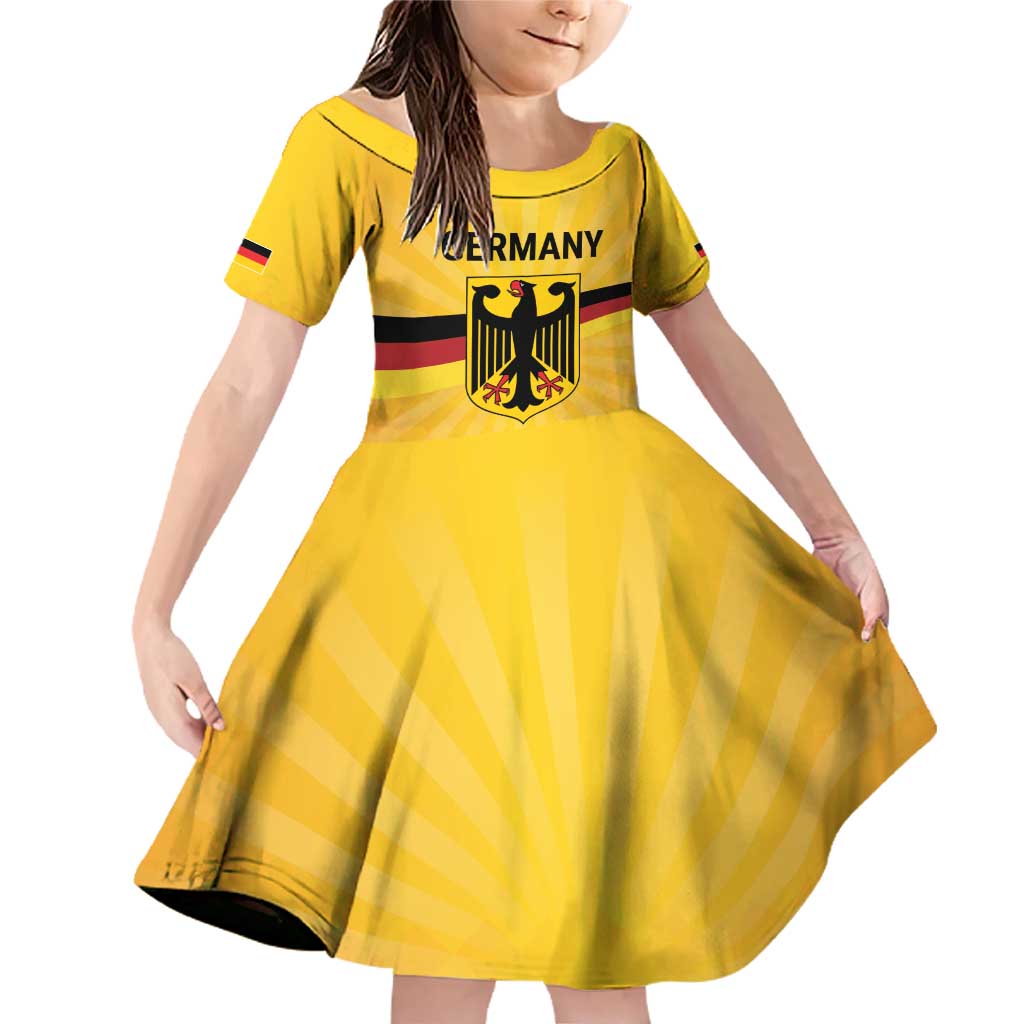 Custom Germany Heritage Eagle Family Matching Off Shoulder Short Dress and Hawaiian Shirt German Eagle with Flag Design - Wonder Print Shop