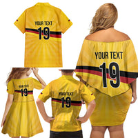 Custom Germany Heritage Eagle Family Matching Off Shoulder Short Dress and Hawaiian Shirt German Eagle with Flag Design - Wonder Print Shop