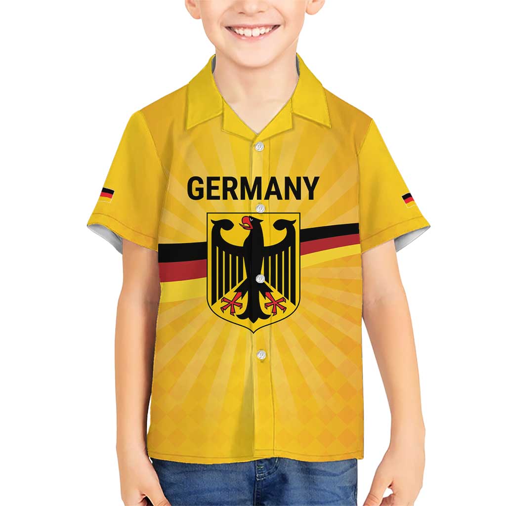 Custom Germany Heritage Eagle Hawaiian Shirt German Eagle with Flag Design - Wonder Print Shop