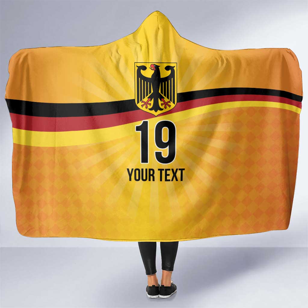 Custom Germany Heritage Eagle Hooded Blanket German Eagle with Flag Design - Wonder Print Shop