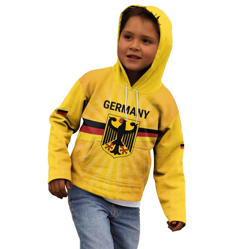 Custom Germany Heritage Eagle Kid Hoodie German Eagle with Flag Design - Wonder Print Shop