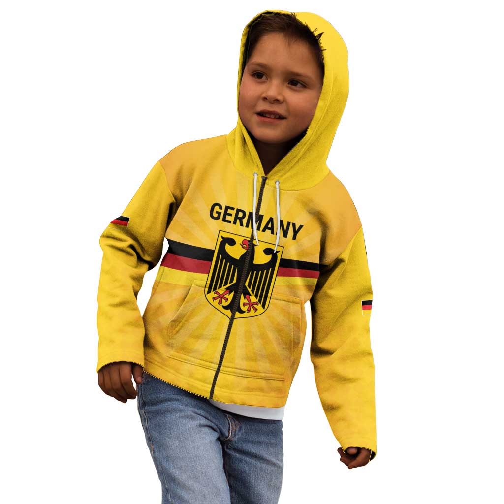 Custom Germany Heritage Eagle Kid Hoodie German Eagle with Flag Design - Wonder Print Shop