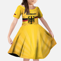 Custom Germany Heritage Eagle Kid Short Sleeve Dress German Eagle with Flag Design - Wonder Print Shop