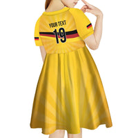 Custom Germany Heritage Eagle Kid Short Sleeve Dress German Eagle with Flag Design - Wonder Print Shop