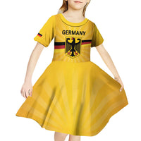 Custom Germany Heritage Eagle Kid Short Sleeve Dress German Eagle with Flag Design - Wonder Print Shop