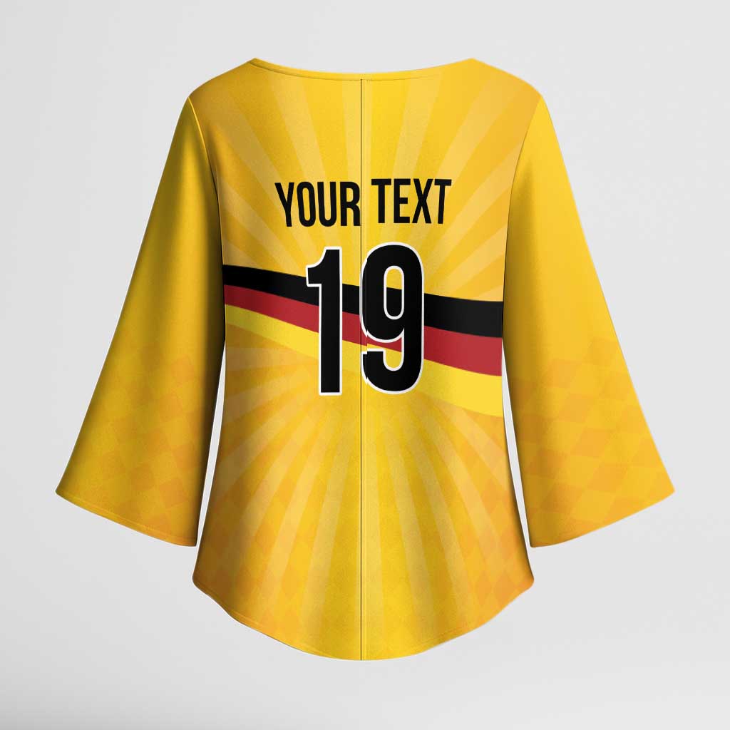 Custom Germany Heritage Eagle Kimono Sleeve Blouse German Eagle with Flag Design - Wonder Print Shop