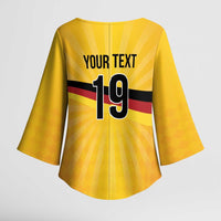 Custom Germany Heritage Eagle Kimono Sleeve Blouse German Eagle with Flag Design - Wonder Print Shop