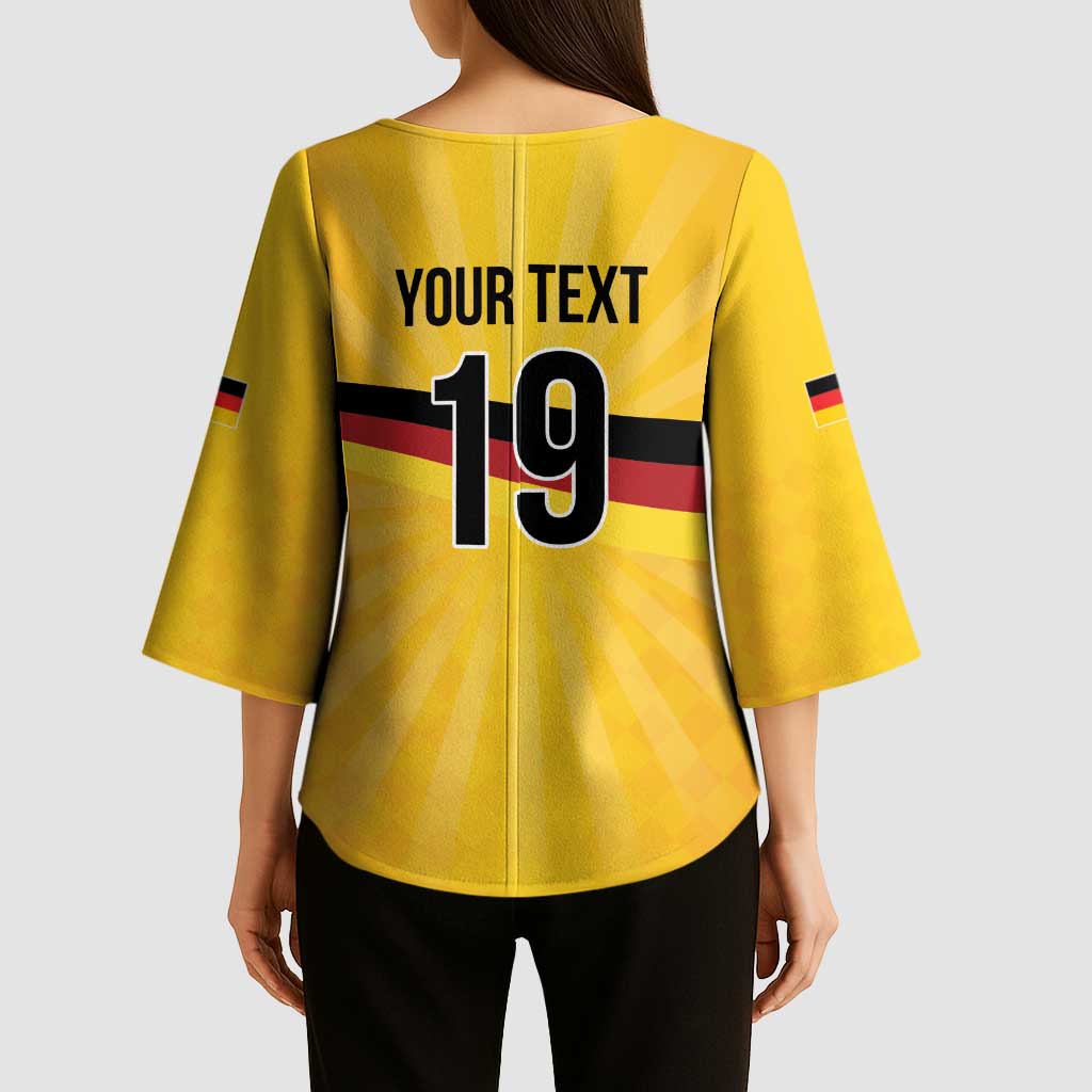 Custom Germany Heritage Eagle Kimono Sleeve Blouse German Eagle with Flag Design - Wonder Print Shop