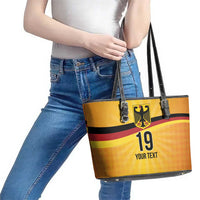 Custom Germany Heritage Eagle Leather Tote Bag German Eagle with Flag Design - Wonder Print Shop