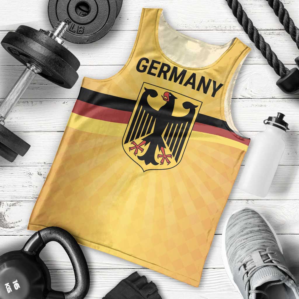 Custom Germany Heritage Eagle Men Tank Top German Eagle with Flag Design - Wonder Print Shop