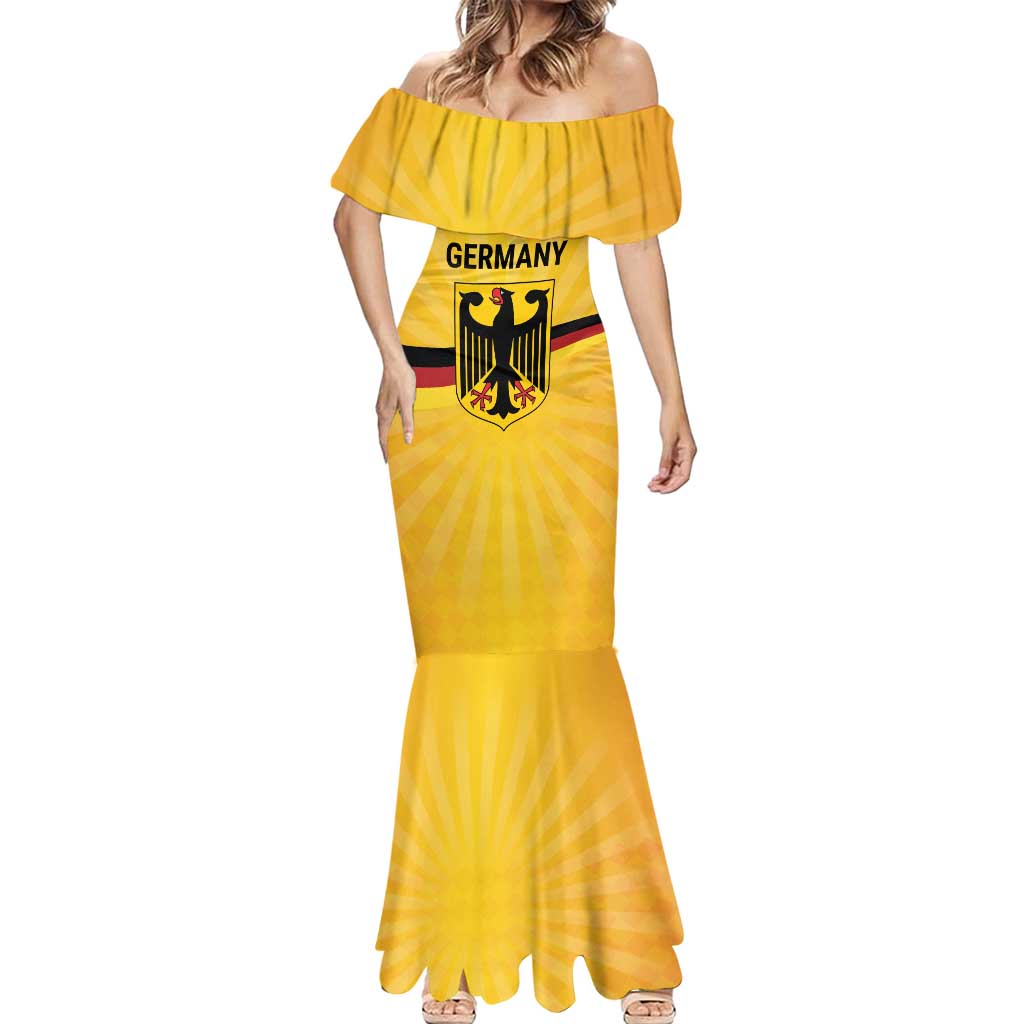 Custom Germany Heritage Eagle Mermaid Dress German Eagle with Flag Design - Wonder Print Shop