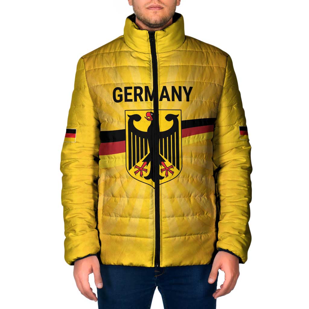 Custom Germany Heritage Eagle Padded Jacket German Eagle with Flag Design - Wonder Print Shop