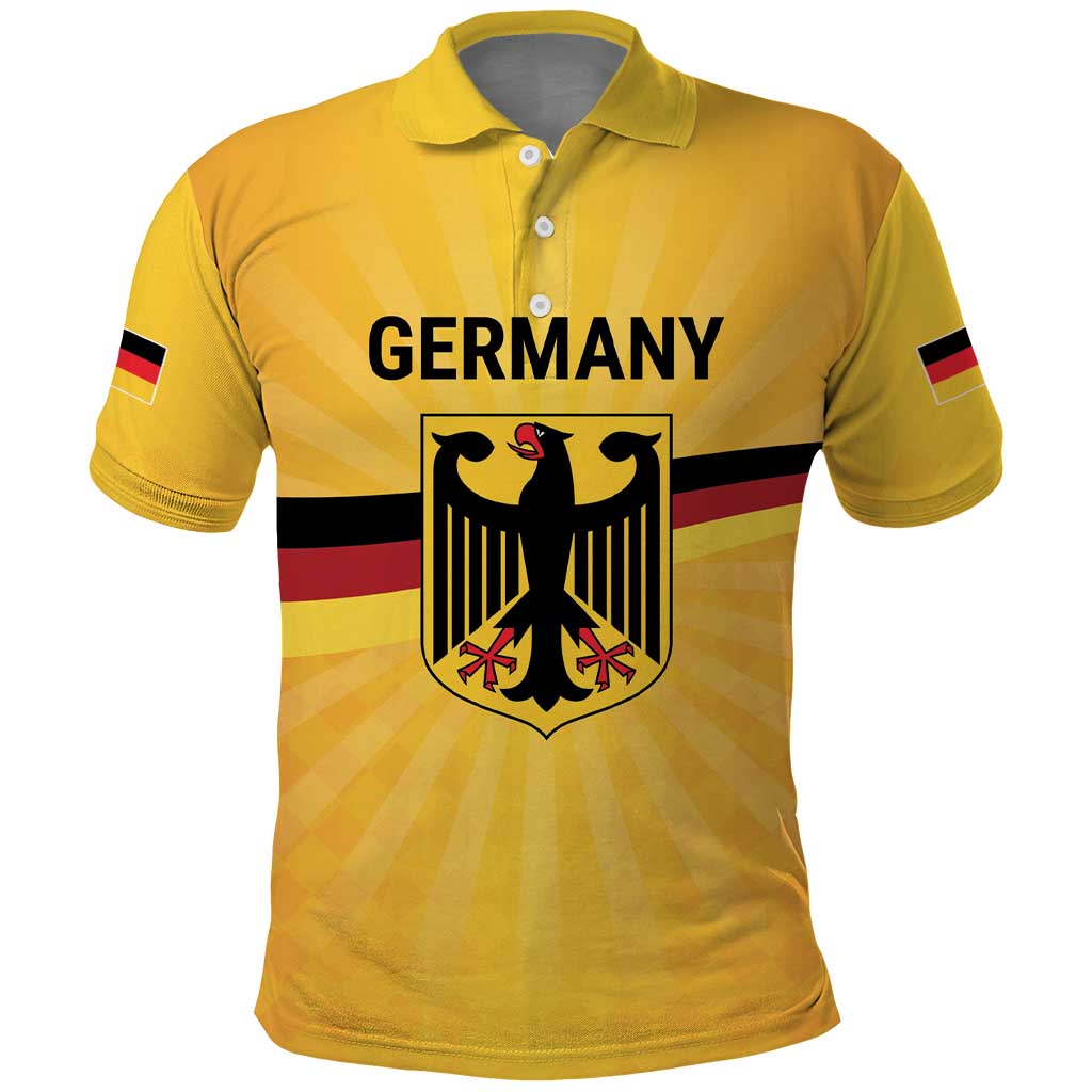 Custom Germany Heritage Eagle Polo Shirt German Eagle with Flag Design - Wonder Print Shop