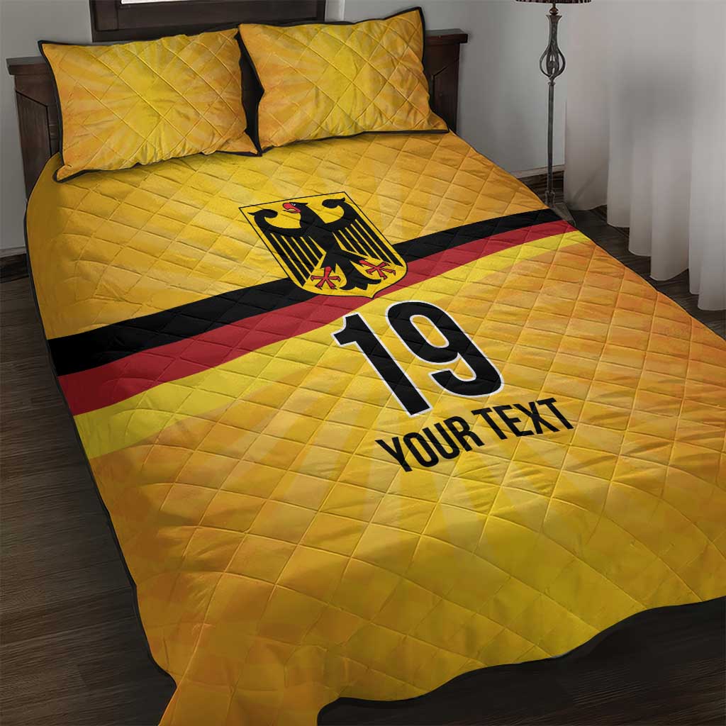 Custom Germany Heritage Eagle Quilt Bed Set German Eagle with Flag Design - Wonder Print Shop