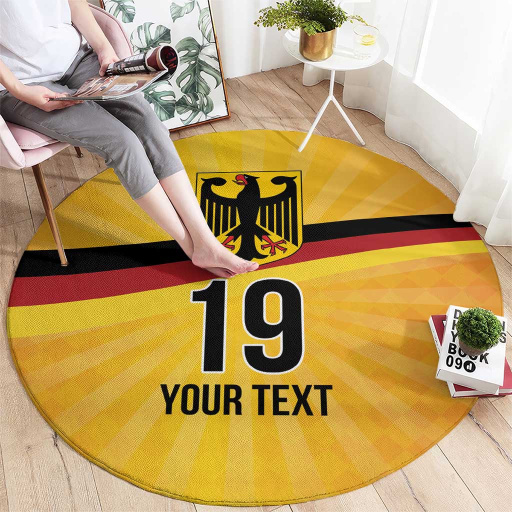 Custom Germany Heritage Eagle Round Carpet German Eagle with Flag Design - Wonder Print Shop