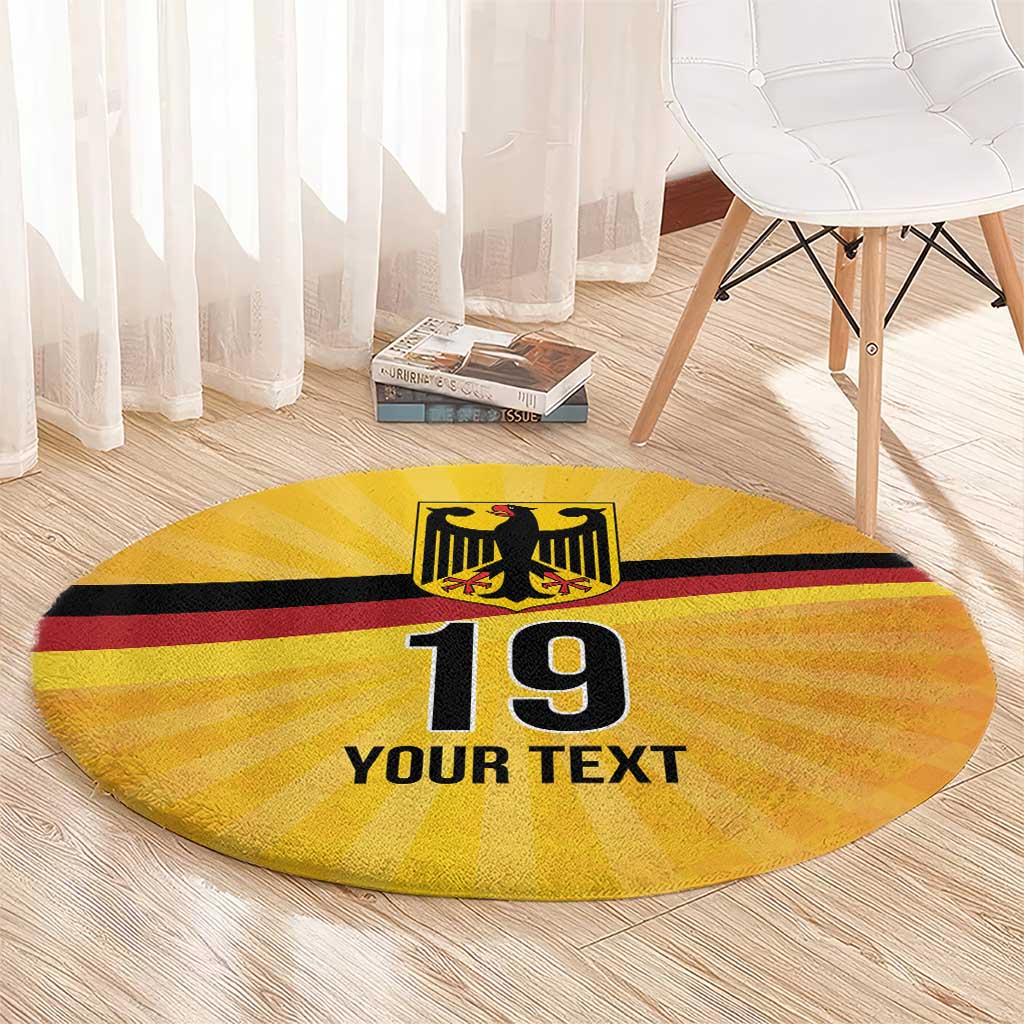 Custom Germany Heritage Eagle Round Carpet German Eagle with Flag Design - Wonder Print Shop
