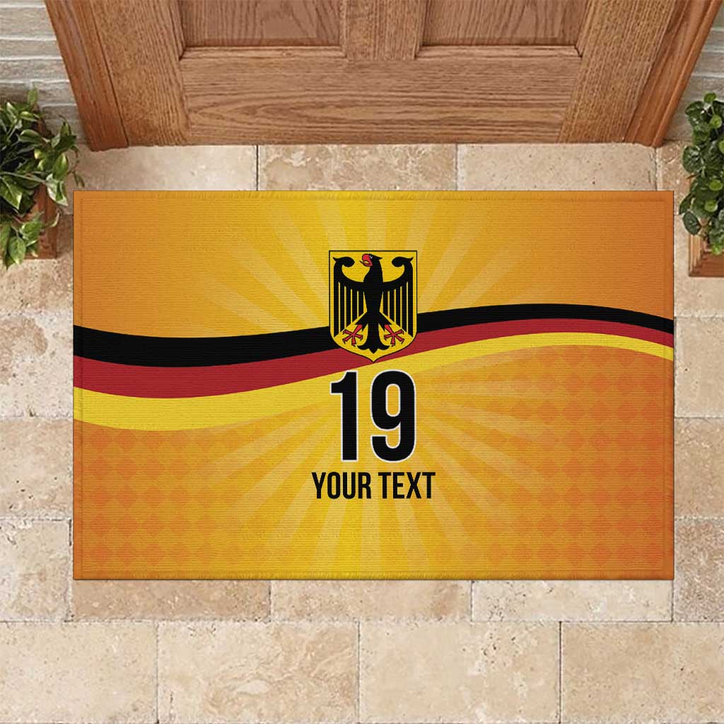 Custom Germany Heritage Eagle Rubber Doormat German Eagle with Flag Design - Wonder Print Shop
