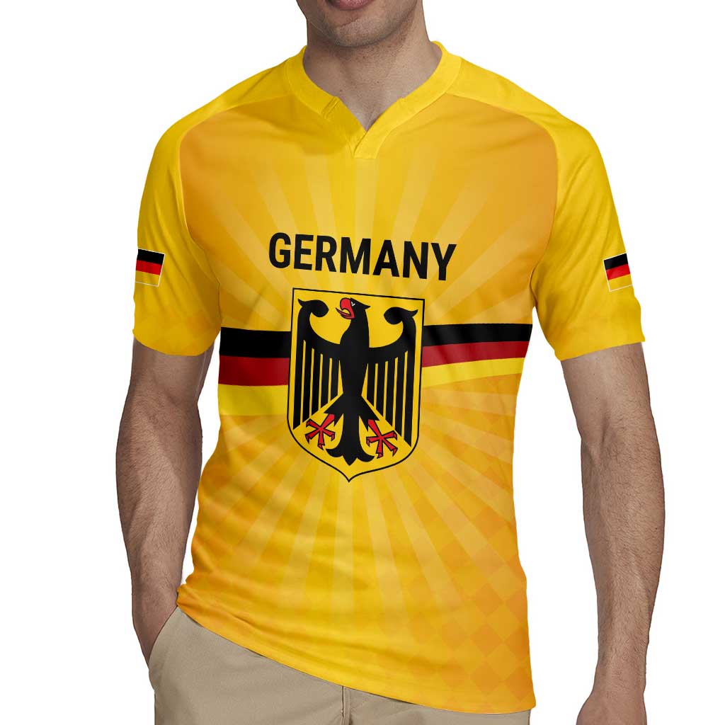 Custom Germany Heritage Eagle Rugby Jersey German Eagle with Flag Design - Wonder Print Shop