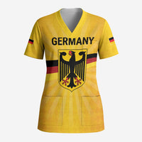 Custom Germany Heritage Eagle Scrub Top German Eagle with Flag Design - Wonder Print Shop