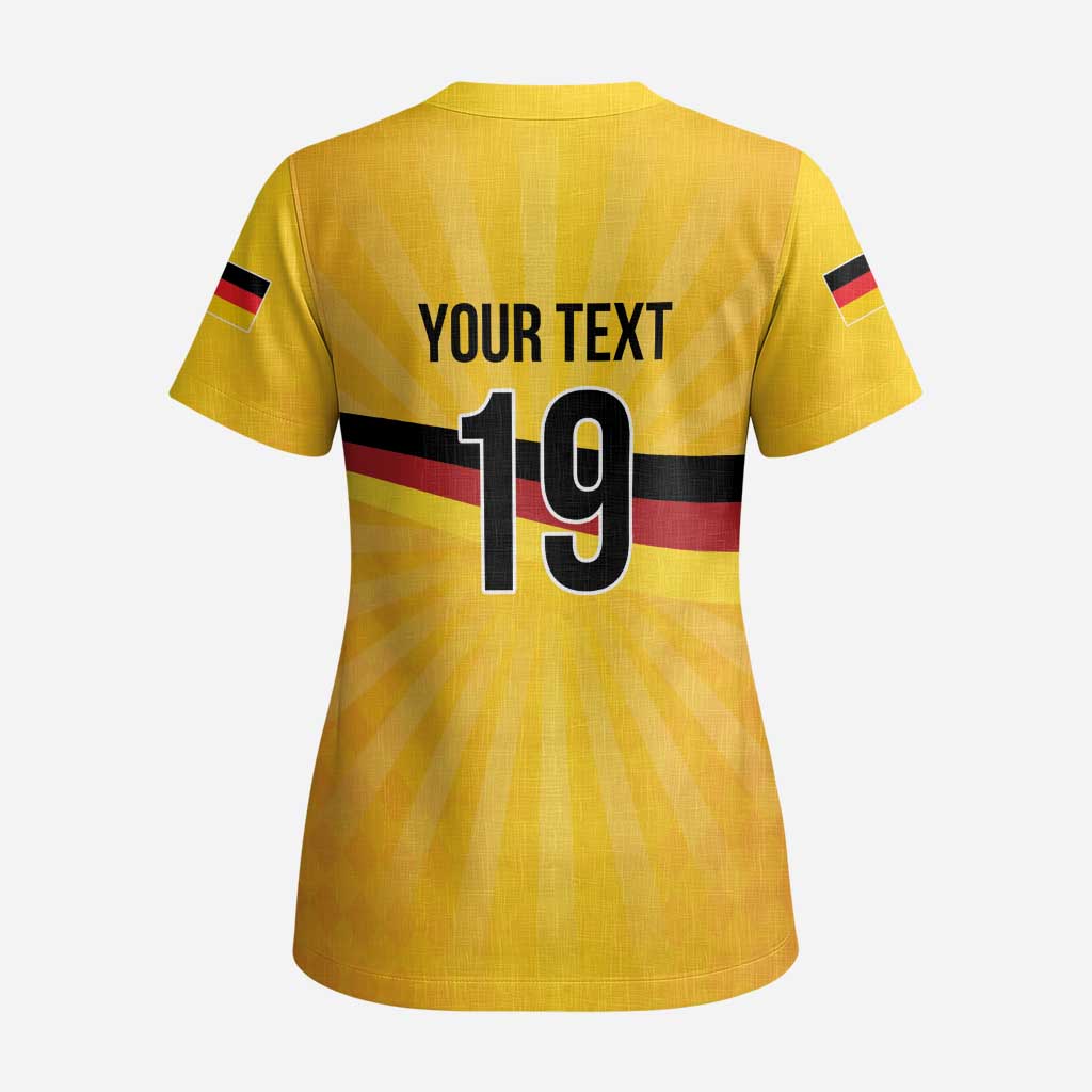 Custom Germany Heritage Eagle Scrub Top German Eagle with Flag Design - Wonder Print Shop