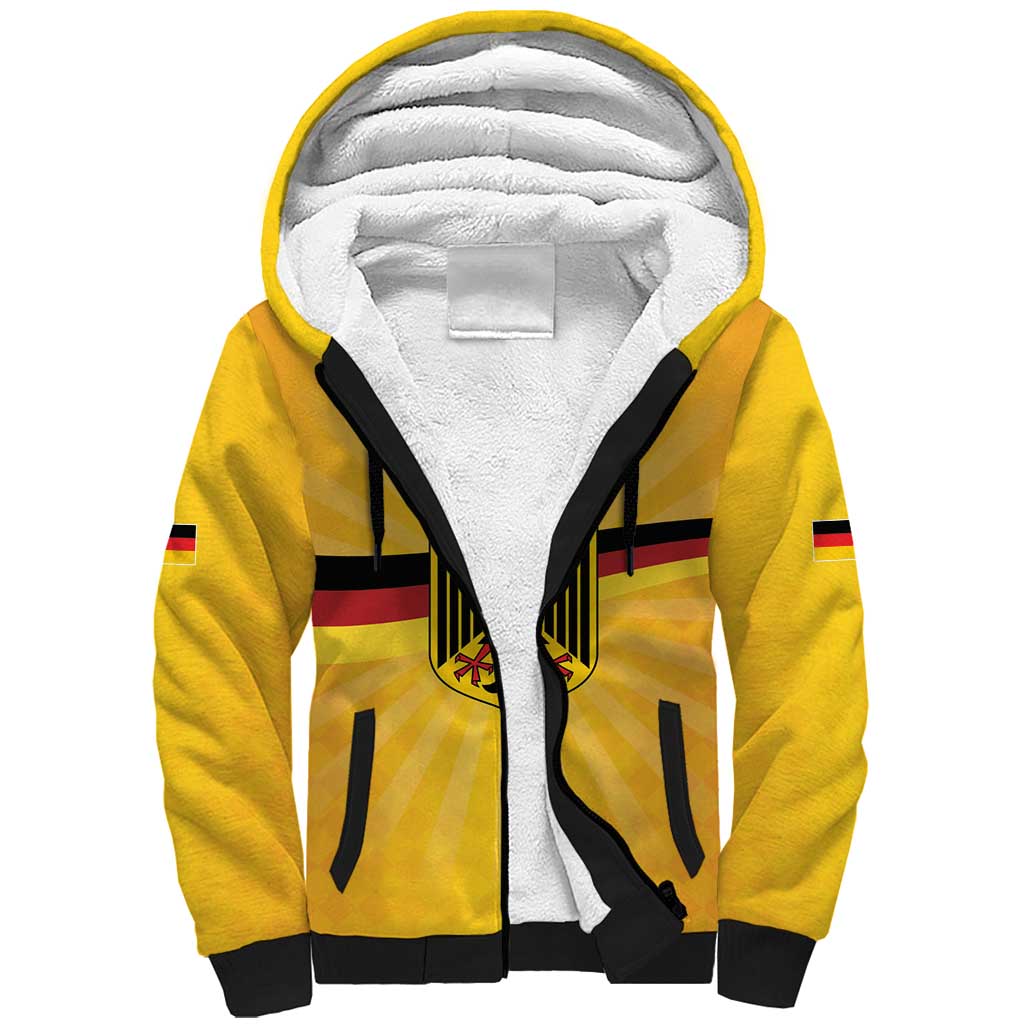 Custom Germany Heritage Eagle Sherpa Hoodie German Eagle with Flag Design - Wonder Print Shop