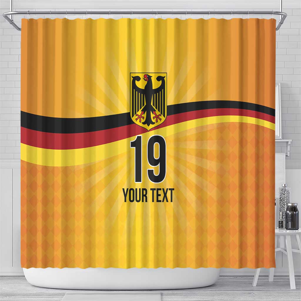 Custom Germany Heritage Eagle Shower Curtain German Eagle with Flag Design - Wonder Print Shop