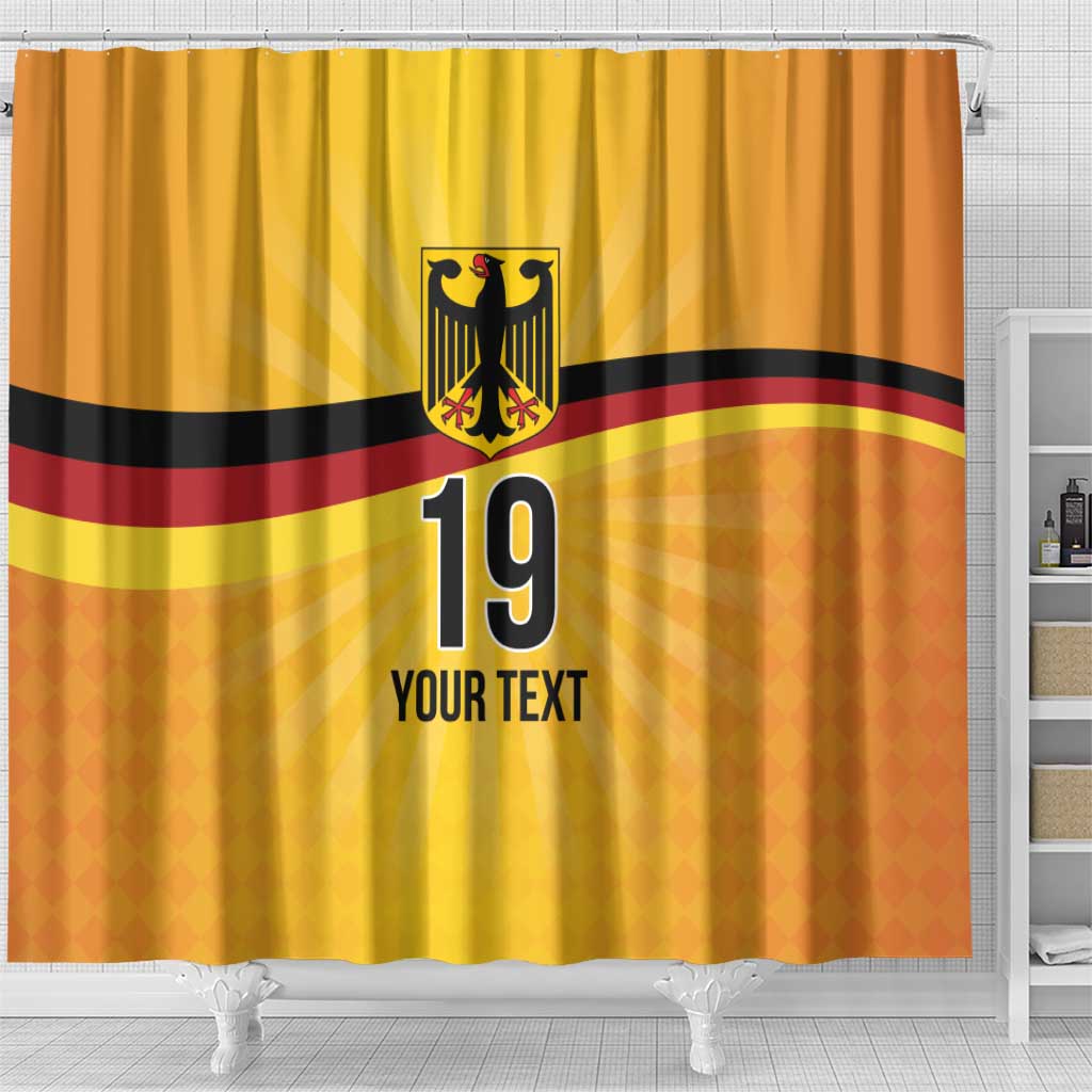 Custom Germany Heritage Eagle Shower Curtain German Eagle with Flag Design - Wonder Print Shop