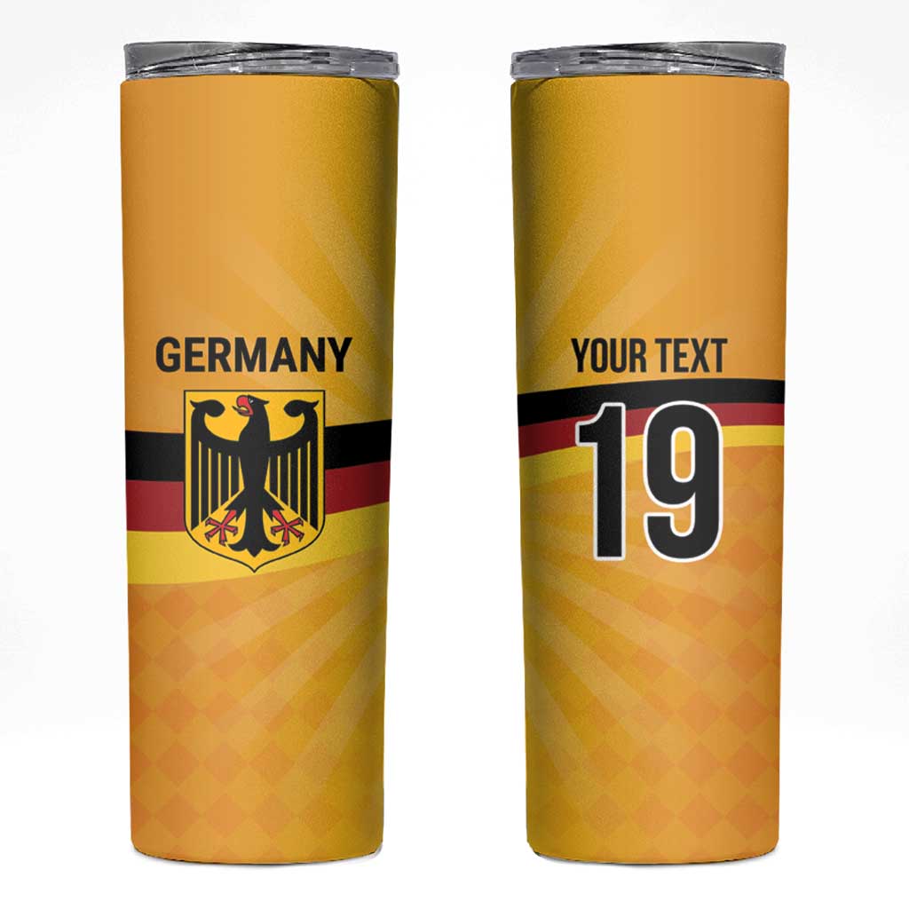 Custom Germany Heritage Eagle Skinny Tumbler German Eagle with Flag Design - Wonder Print Shop