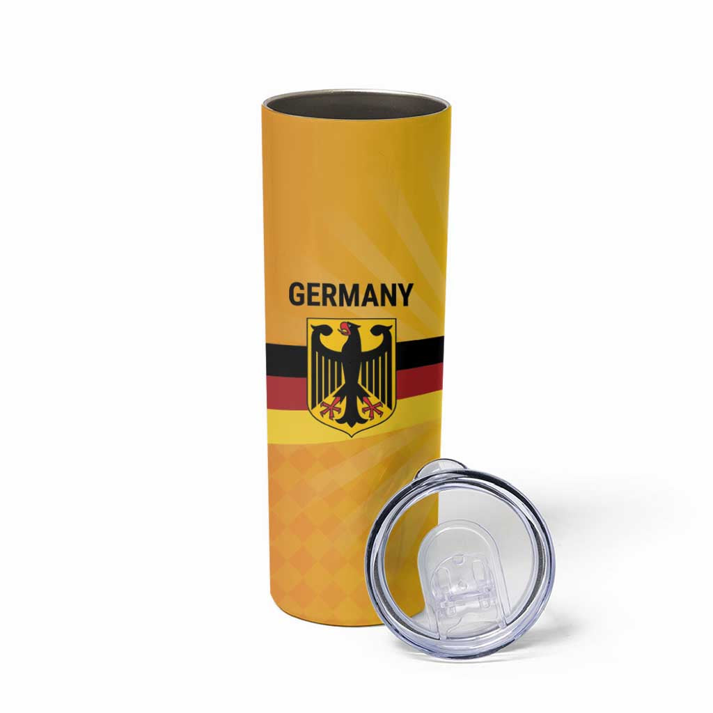 Custom Germany Heritage Eagle Skinny Tumbler German Eagle with Flag Design - Wonder Print Shop