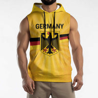 Custom Germany Heritage Eagle Sleeveless Hoodie German Eagle with Flag Design - Wonder Print Shop