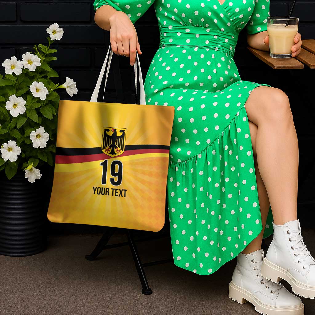 Custom Germany Heritage Eagle Tote Bag German Eagle with Flag Design - Wonder Print Shop