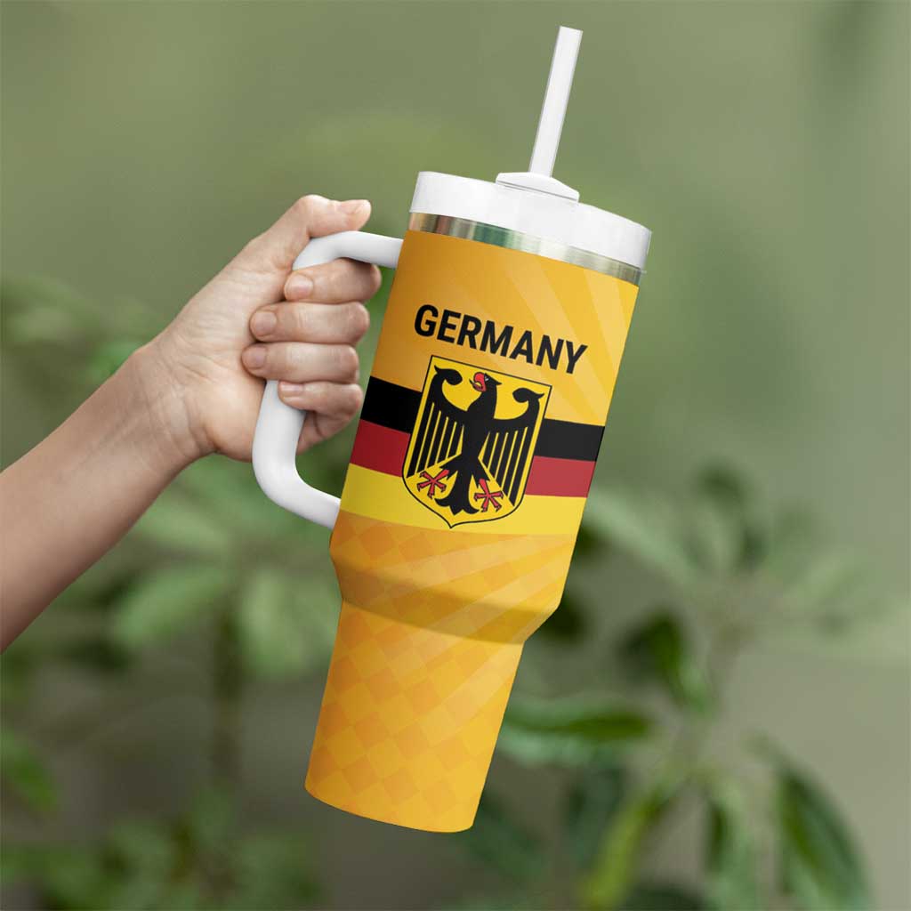 Custom Germany Heritage Eagle Tumbler With Handle German Eagle with Flag Design - Wonder Print Shop