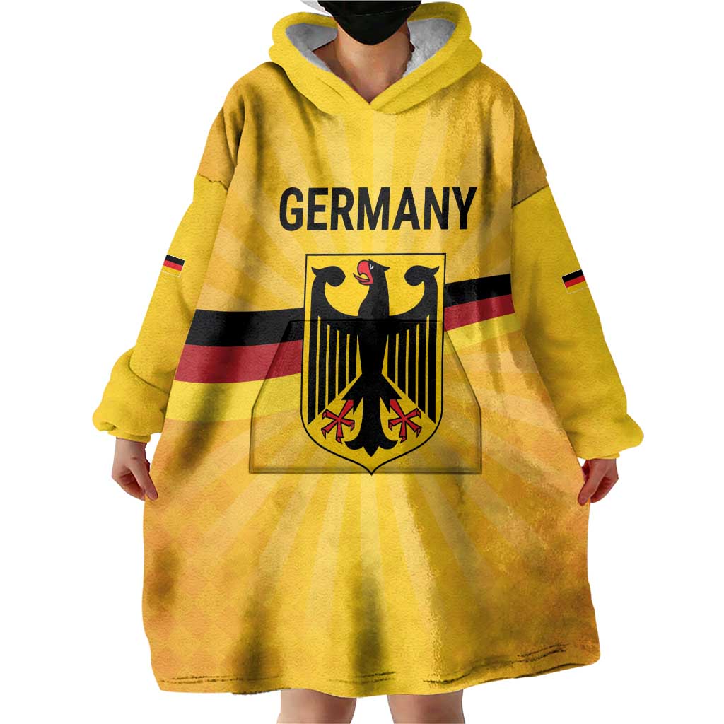 Custom Germany Heritage Eagle Wearable Blanket Hoodie German Eagle with Flag Design - Wonder Print Shop