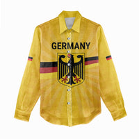 Custom Germany Heritage Eagle Women Casual Shirt German Eagle with Flag Design - Wonder Print Shop