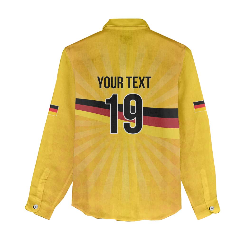 Custom Germany Heritage Eagle Women Casual Shirt German Eagle with Flag Design - Wonder Print Shop