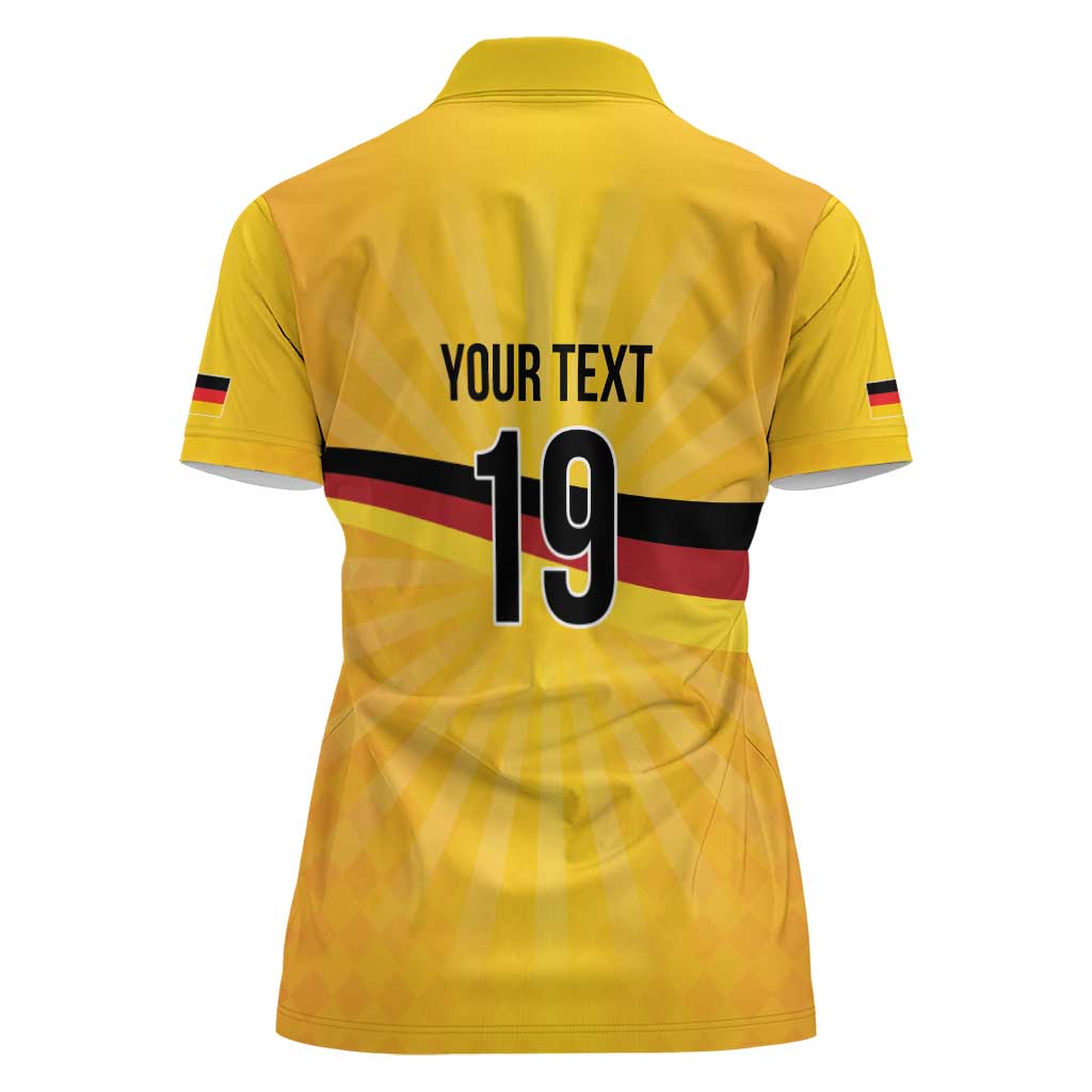 Custom Germany Heritage Eagle Women Polo Shirt German Eagle with Flag Design - Wonder Print Shop