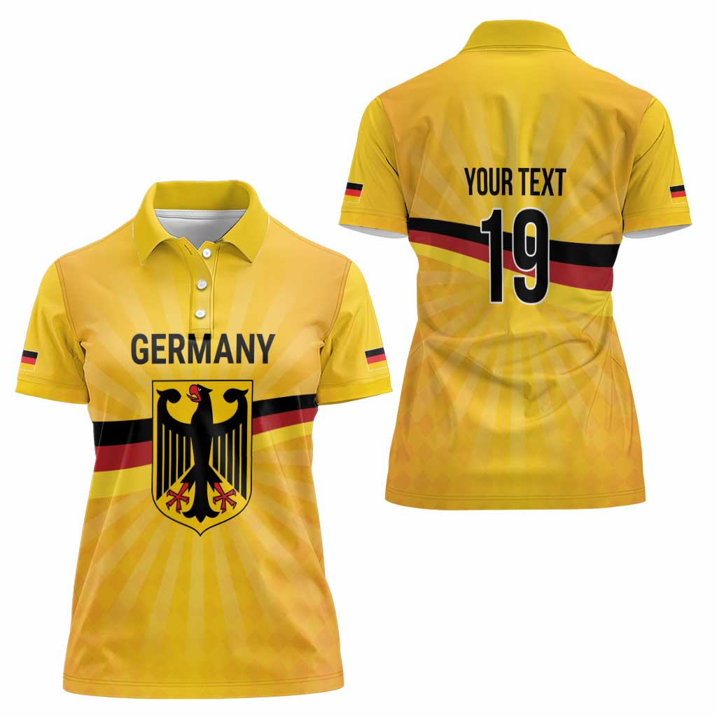 Custom Germany Heritage Eagle Women Polo Shirt German Eagle with Flag Design - Wonder Print Shop