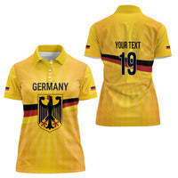 Custom Germany Heritage Eagle Women Polo Shirt German Eagle with Flag Design - Wonder Print Shop