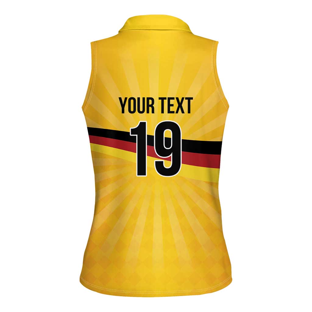 Custom Germany Heritage Eagle Women Sleeveless Polo Shirt German Eagle with Flag Design - Wonder Print Shop