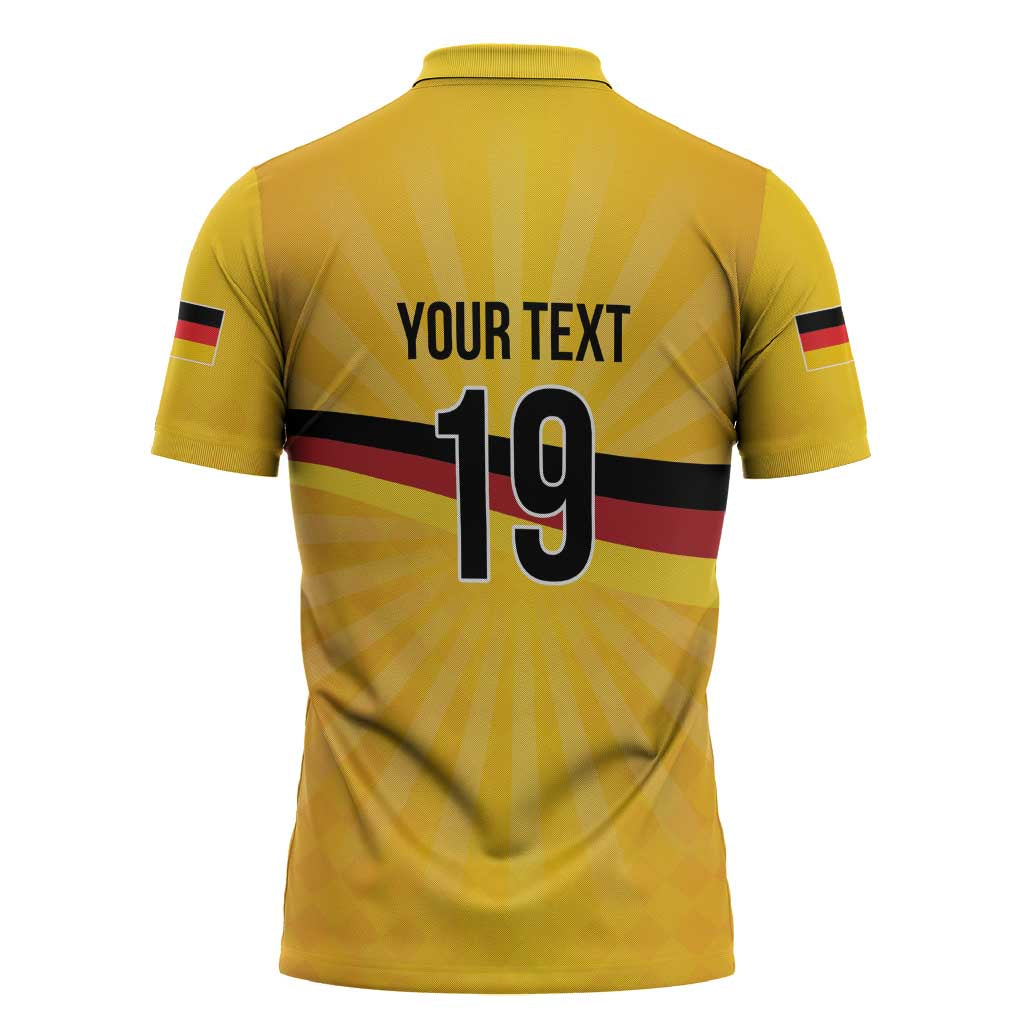 Custom Germany Heritage Eagle Zipper Polo Shirt German Eagle with Flag Design - Wonder Print Shop